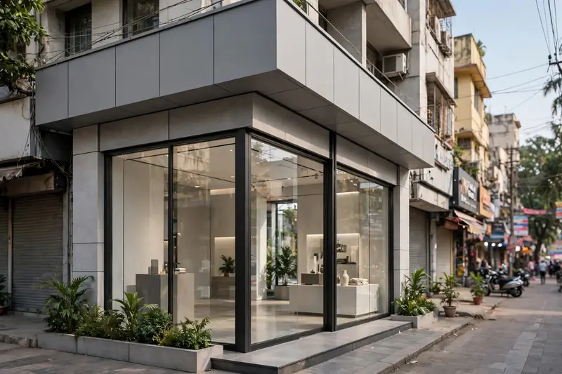 Modern retail storefront for brand outlet in Sheikhupura