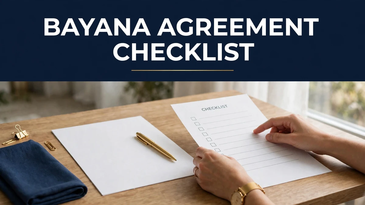 Bayana agreement checklist — Saeed Property Advisors