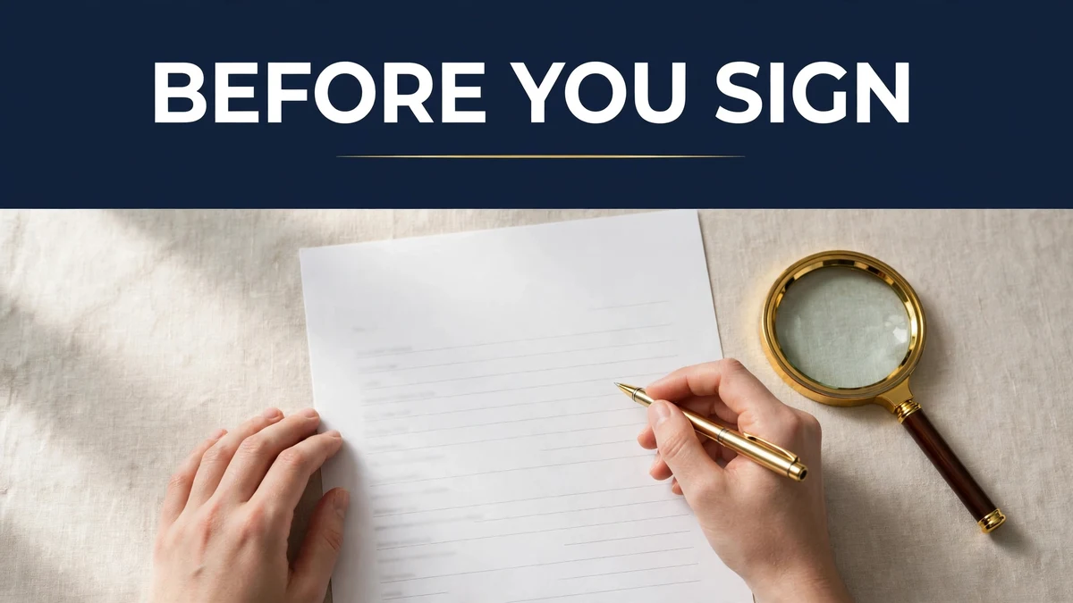 Checklist before signing a bayana agreement