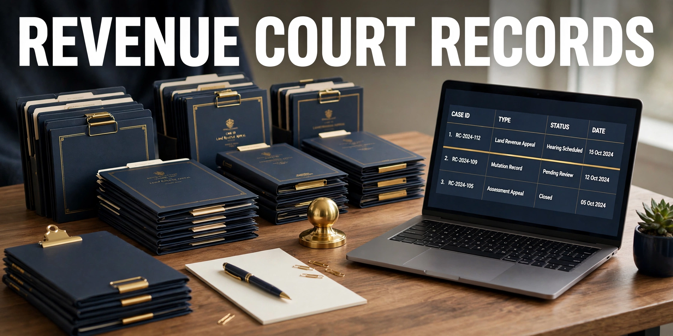 Revenue court records — case files and online case list for property dispute searches