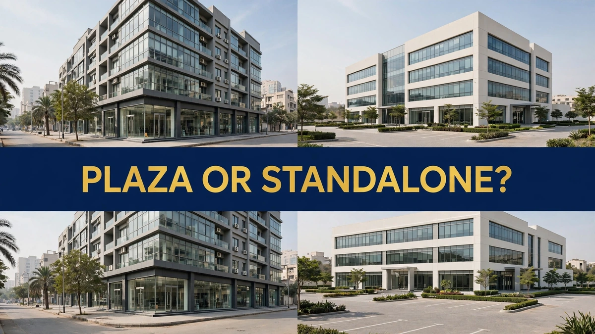 Office in a plaza vs standalone building in Sheikhupura — Saeed Property Advisors