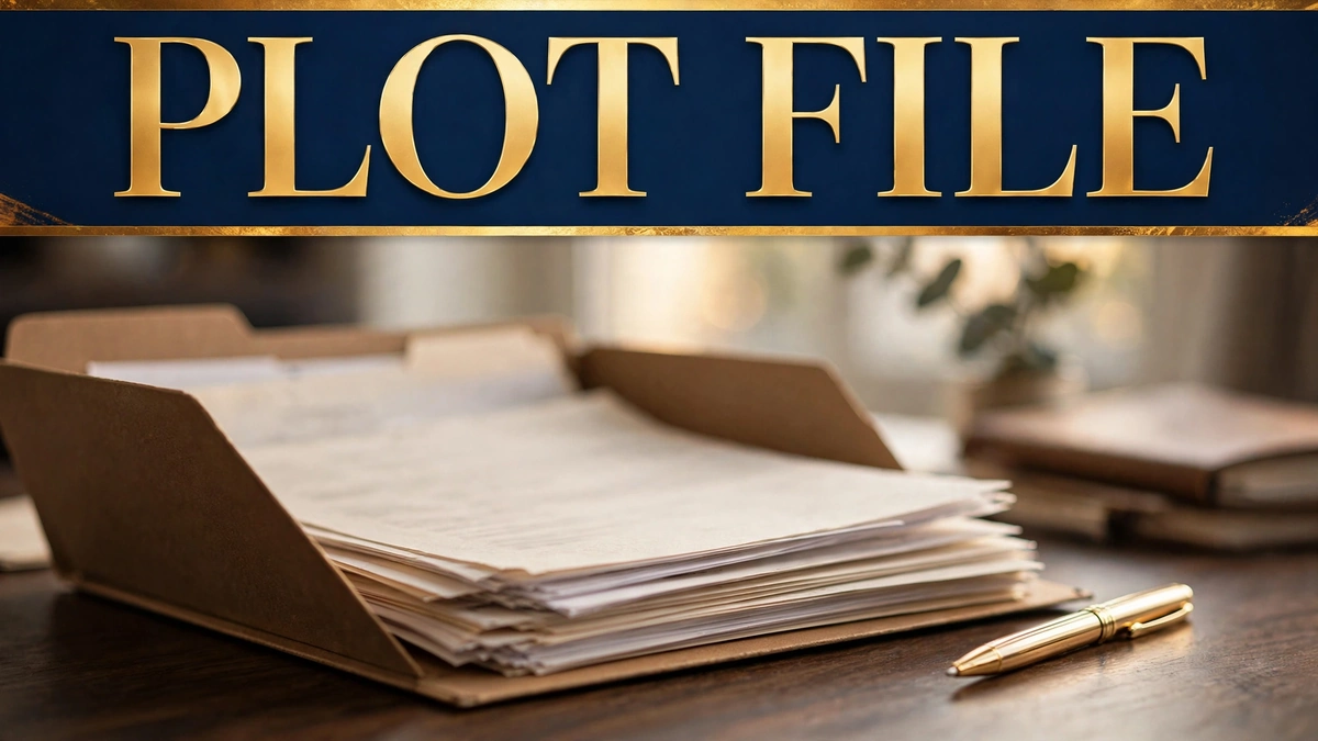 Property plot file folder with booking and allotment documents for a housing project in Pakistan