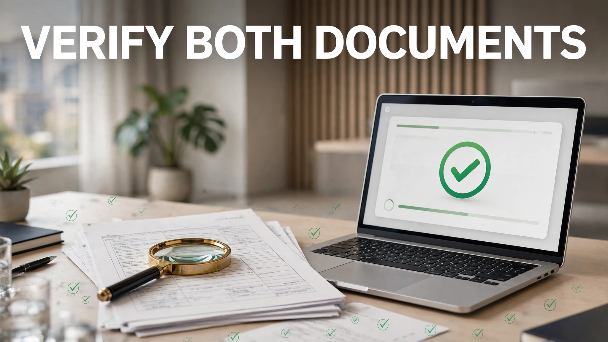 Illustration of verifying registry and intiqal documents against online land records