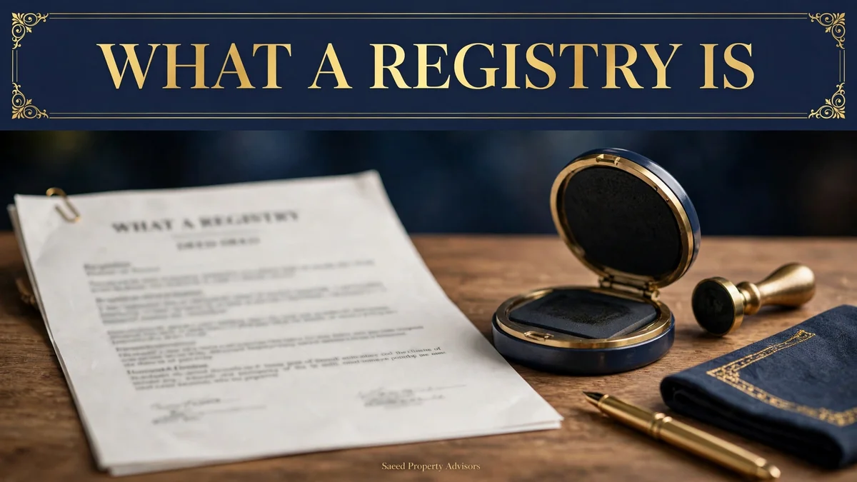What a registry is — registered sale deed at the sub-registrar office in Pakistan