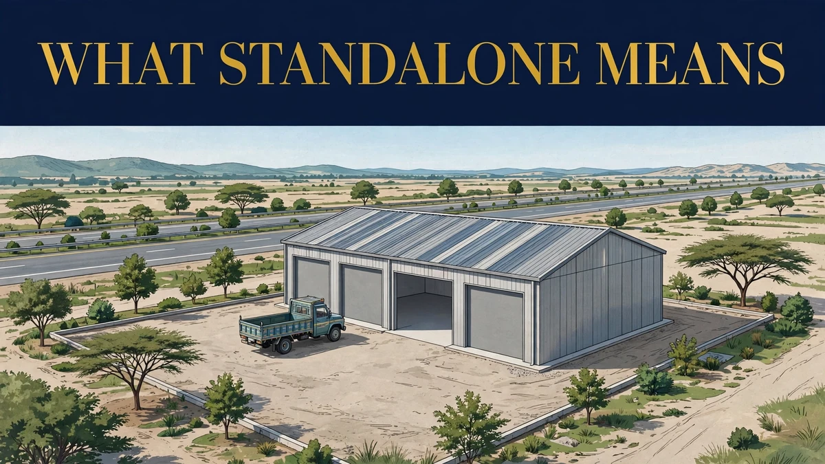 Standalone factory plot fronting a main road outside a planned estate